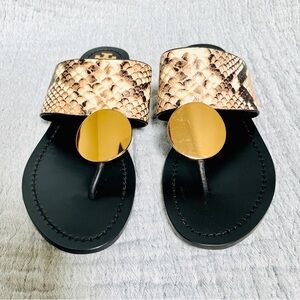 Tory Burch Patos Disk Leather Sandals